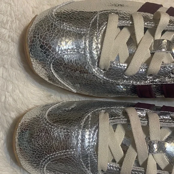 Adidas Metallic Silver and Deep Purple Sneakers - Picture 3 of 4
